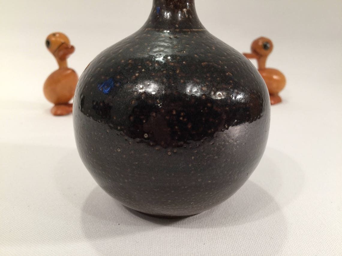 Miniature Vase From Swedish Stoneware Producer Wallakra, Salt Glazed, Scandinavian Home Decor photo furniture