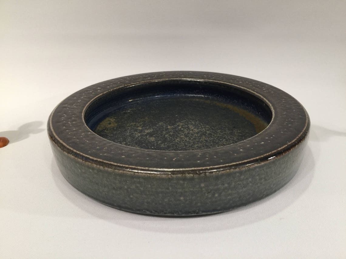 Stoneware Bowl From Swedish Stoneware Producer Of Salt Glazed Stoneware Wallakra, Scandinavian Home Decor photo for sale