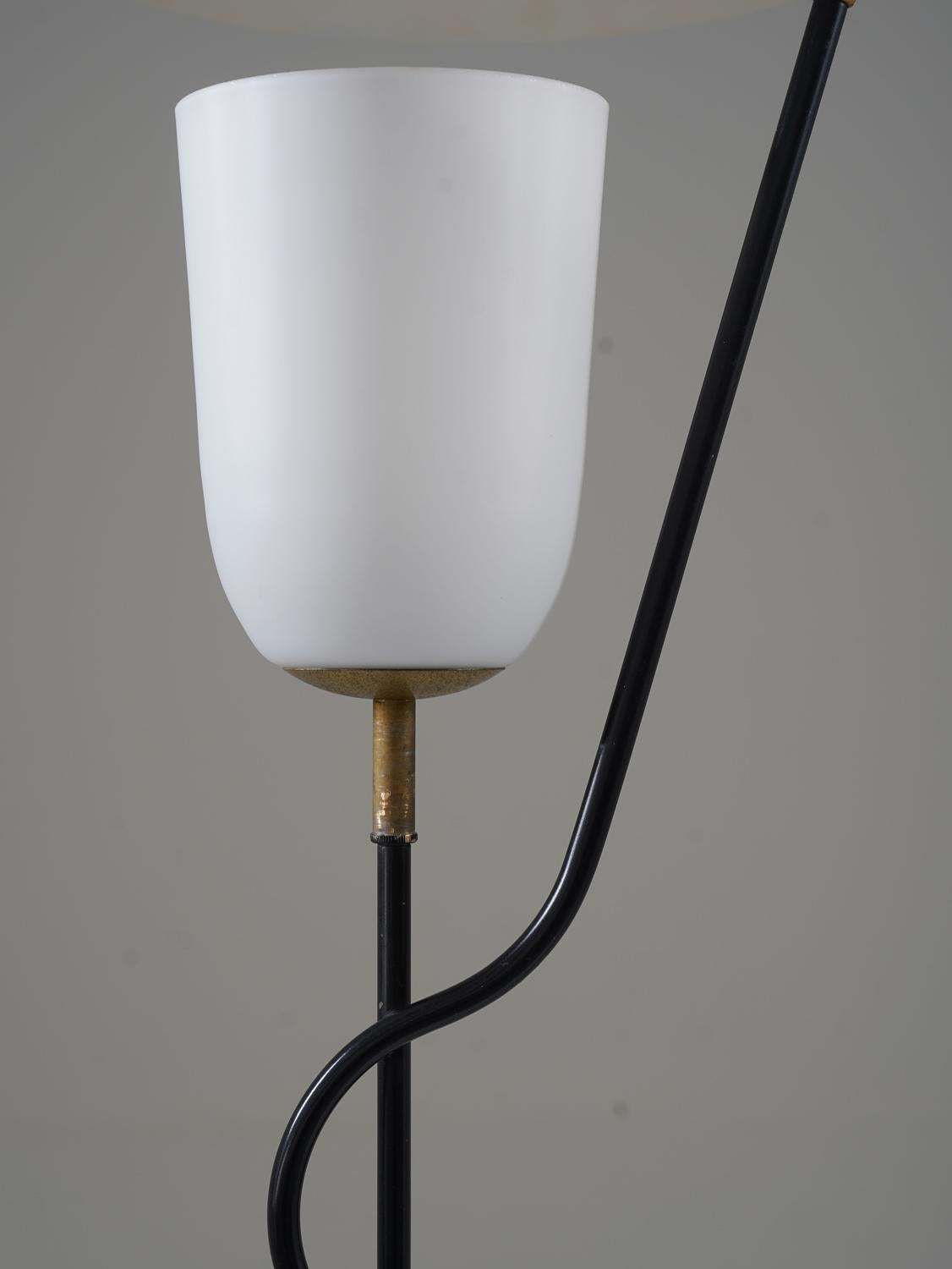 Scandinavian Mid Century Floor Lamp In Metal And Brass photo vinterior