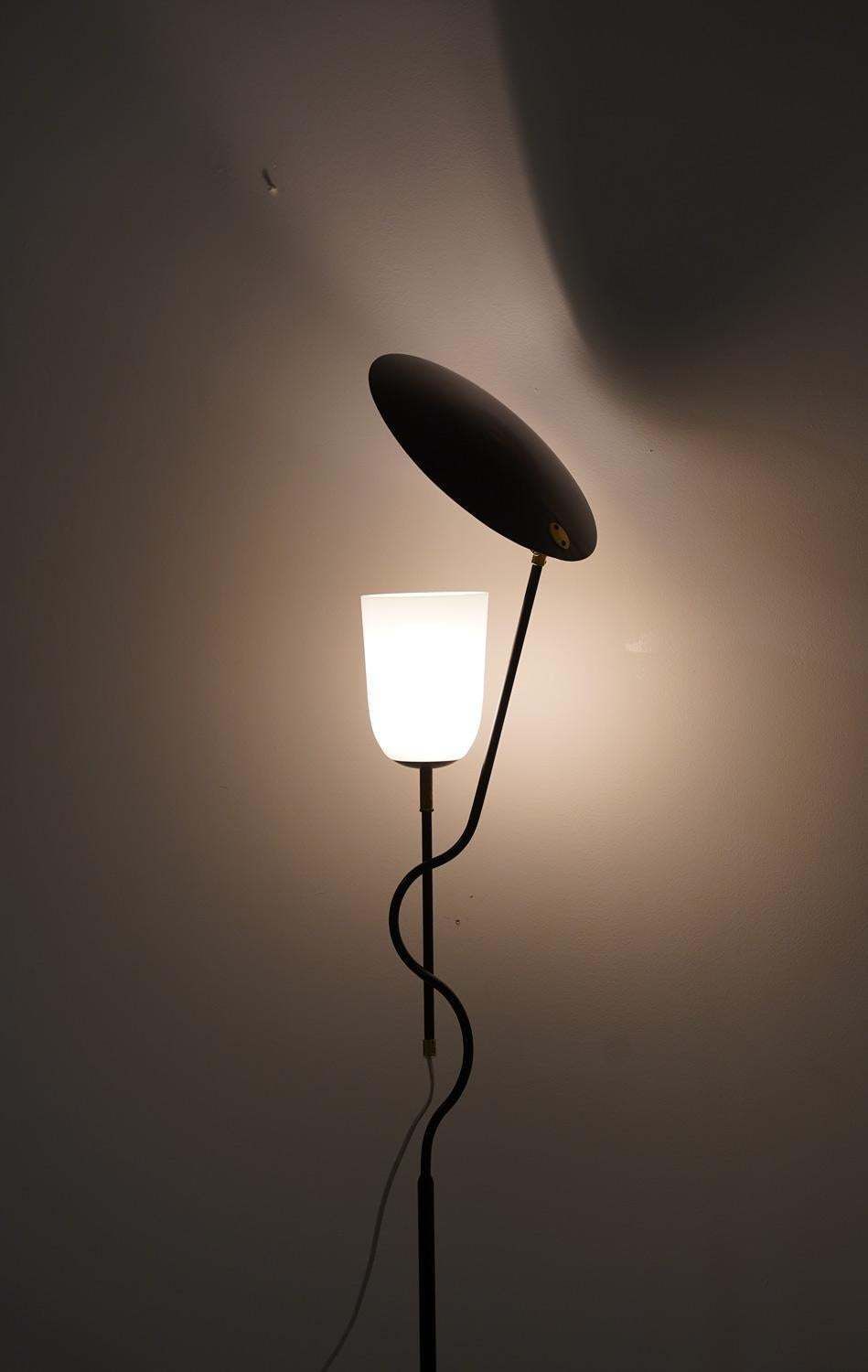 Lighting Scandinavian Mid Century Floor Lamp In Metal And Brass photo