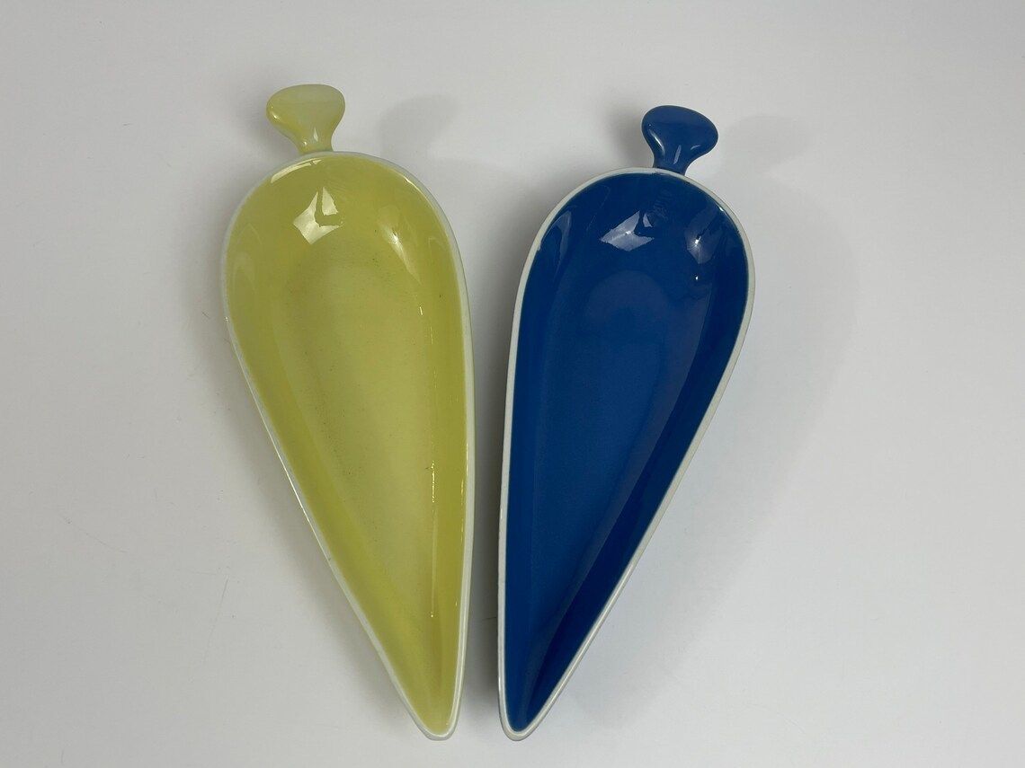 Pair Of Serving Trays “Gefyr” By Stig Lindberg For Porcelain Factory Gustavsberg In The 1950s   Scandinavian Mid Century Modern photo furniture