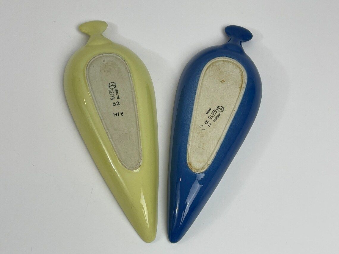 Pair Of Serving Trays “Gefyr” By Stig Lindberg For Porcelain Factory Gustavsberg In The 1950s   Scandinavian Mid Century Modern photo buy