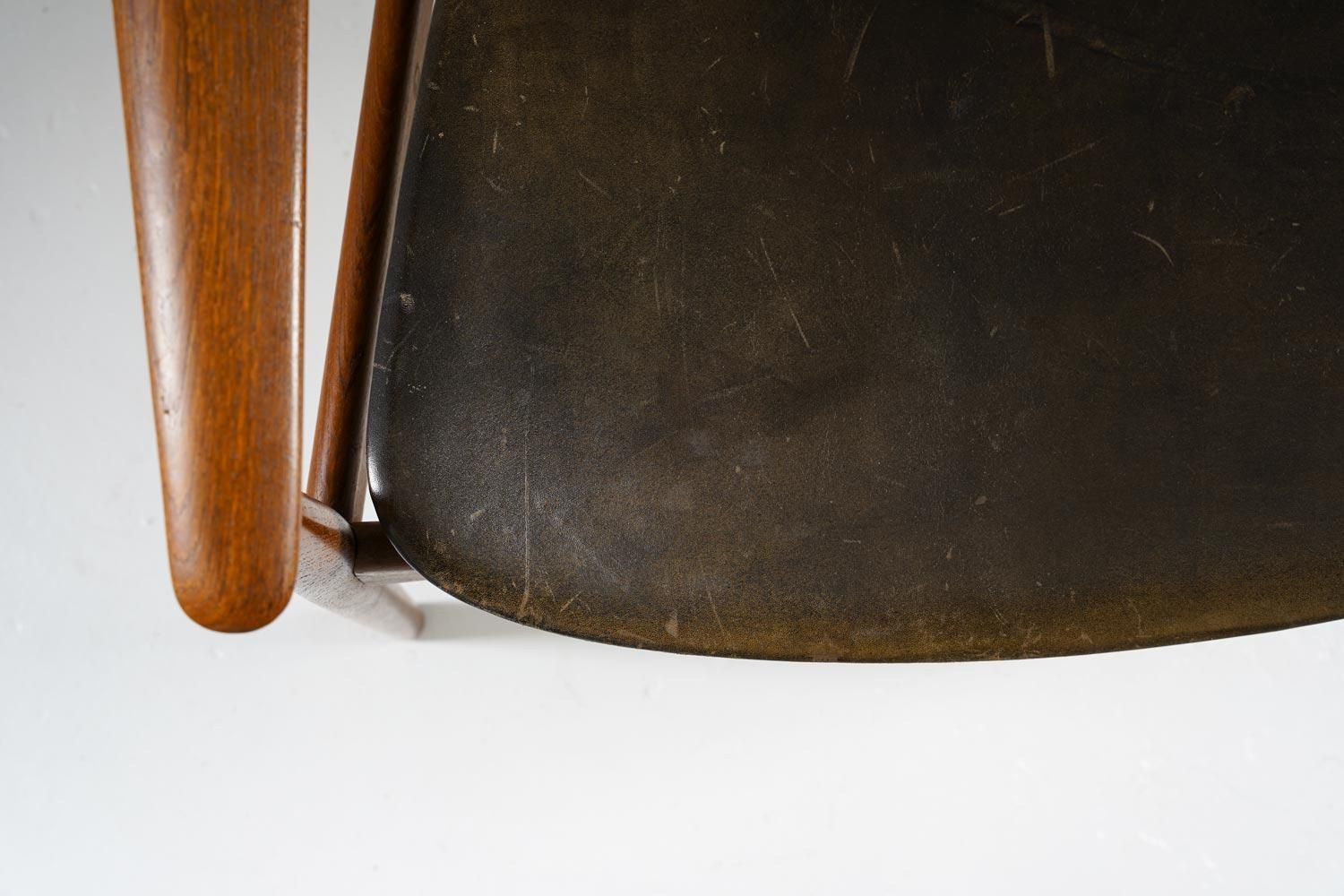 Danish Teak And Leather Chair By Arne Vodder For France & Daverkosen photo vintage