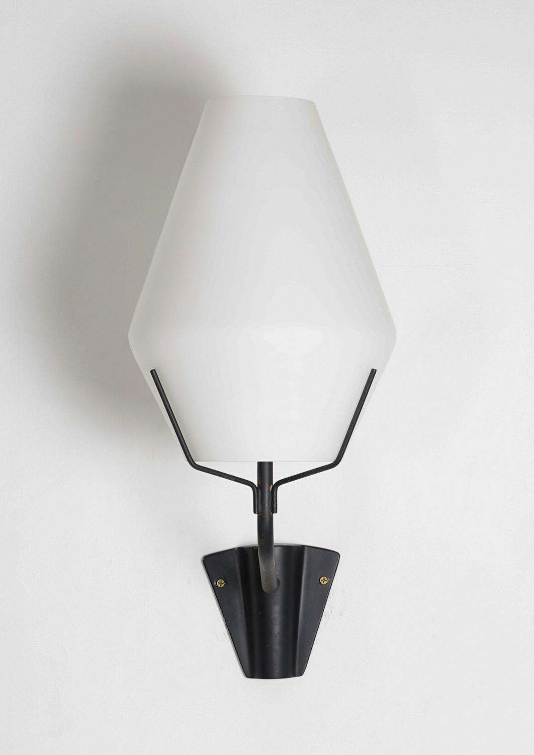 Swedish Midcentury Wall Lamps In Metal And Glass By Asea photo 1335.0