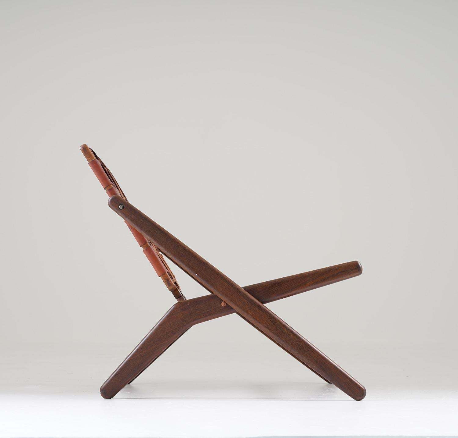 Danish Easy Chair By Arne Hovmand Olsen In Leather And Walnut photo Furniture