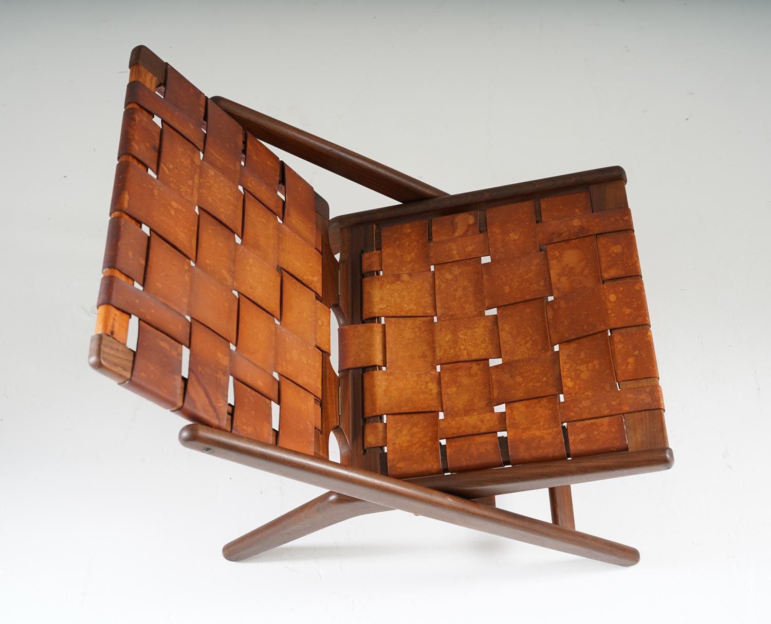 Danish Easy Chair By Arne Hovmand Olsen In Leather And Walnut photo vinterior