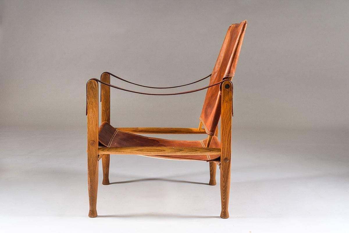 Safari Chair By Kaare Klindt In Cognac Leather photo for sale