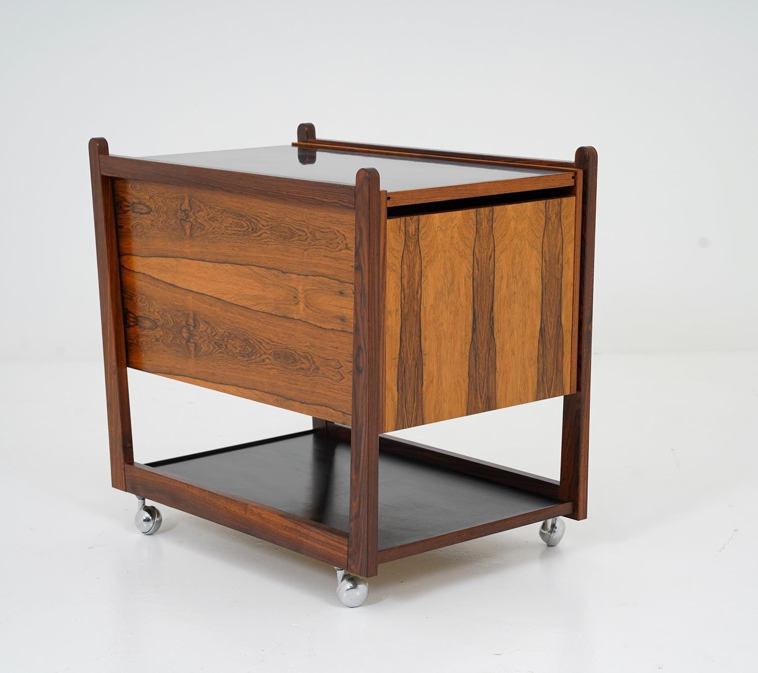 Scandinavian Midcentury Bar Cart By Rolf Hesland photo for sale
