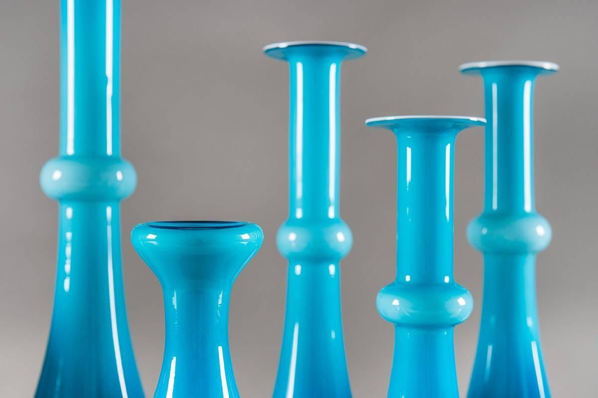 Collection Of Scandinavian Blue Glass By Per Lutken For Holmegaard photo 2670.0