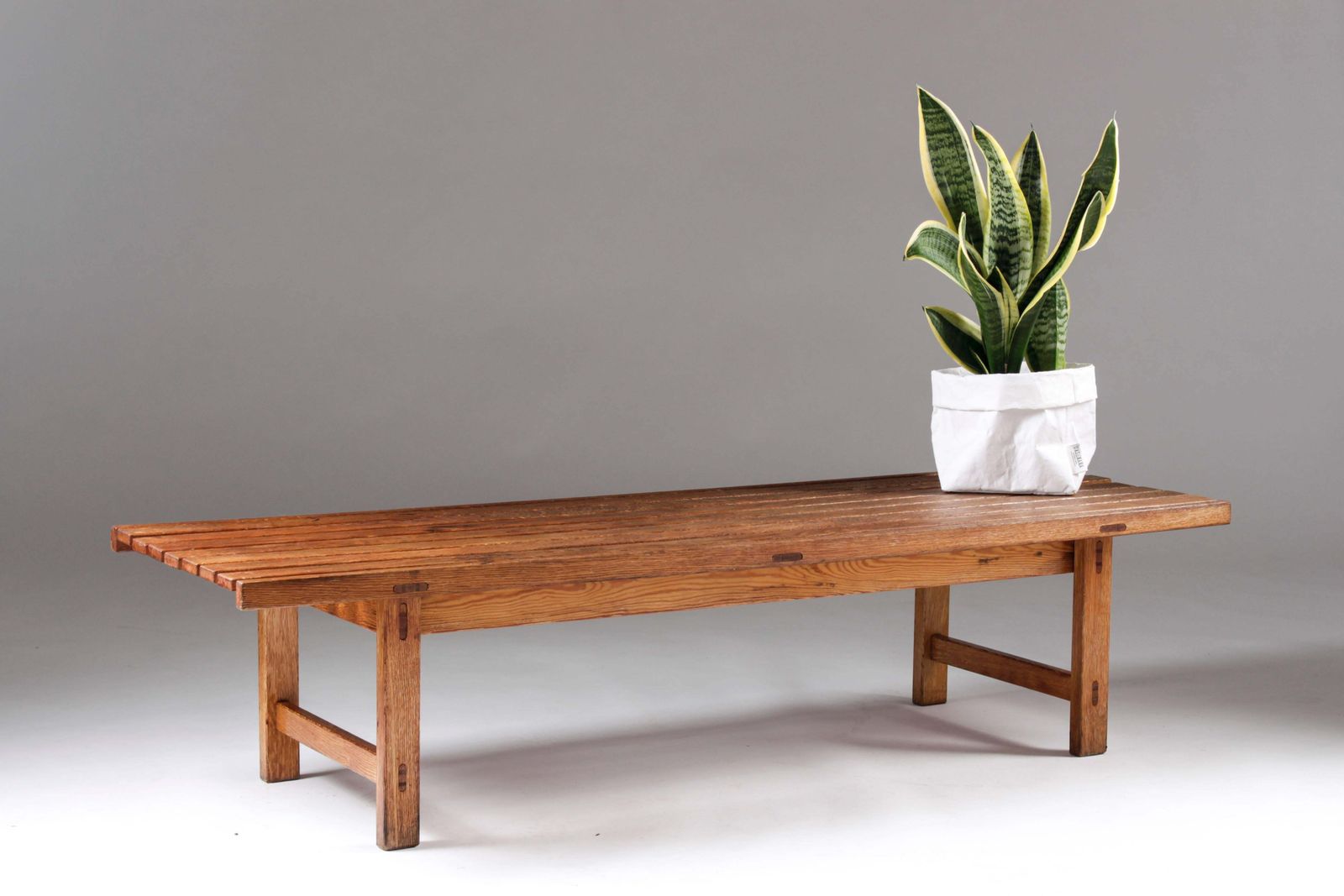 photo for sale Swedish Mid Century Bench Or Side Table In Oak By Hugo Svensson