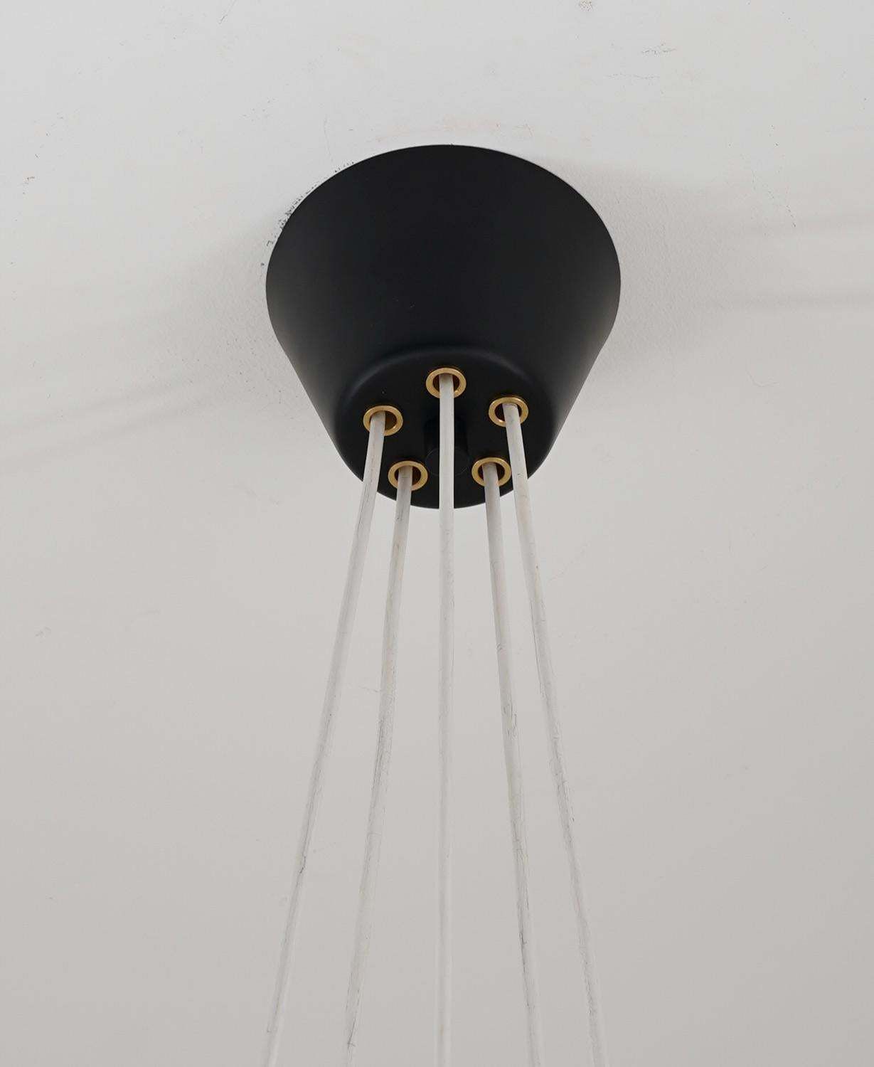 photo vinterior Swedish Midcentury Chandelier In Brass And Metal By Alf Svensson For Bergboms