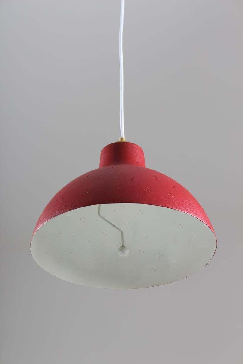 Swedish Midcentury Pendant In Perforated Metal With Counterweight By Nk photo 801.0
