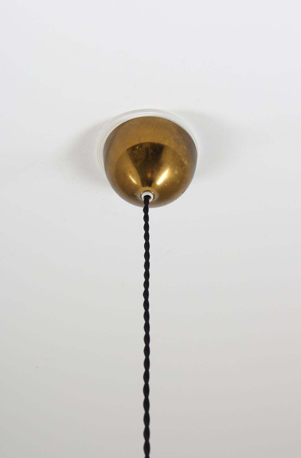 Swedish Pendant In Rosewood And Perforated Brass By Falkenberg photo vintage