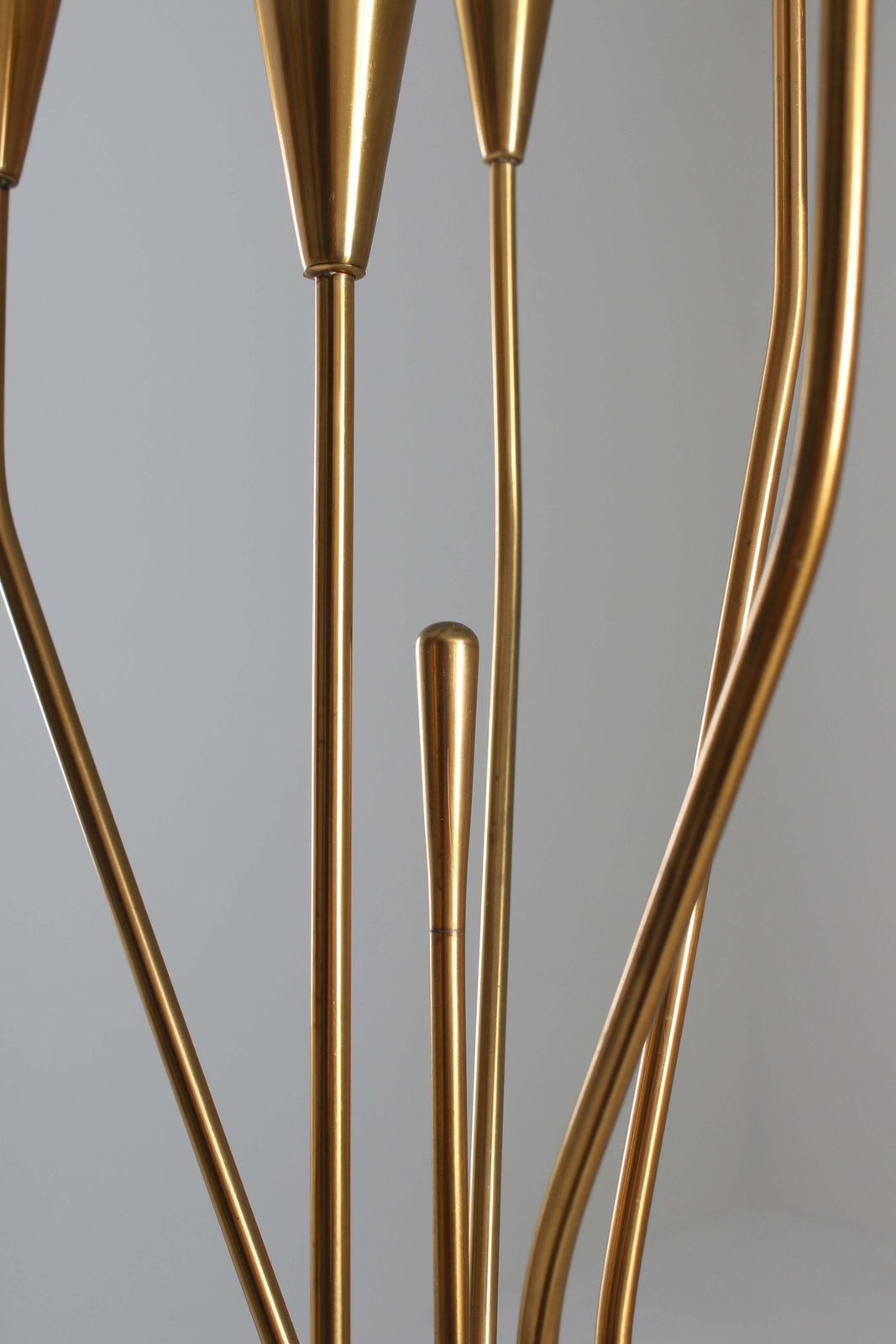 Swedish Floor Lamp In Brass And Opaline Glass By Böhlmarks, 1950s photo buy