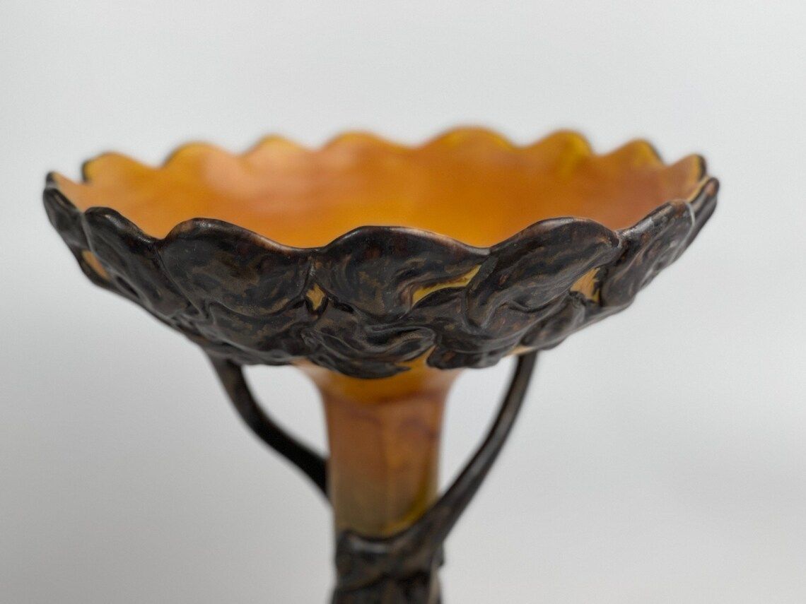 Art Nouveau Footed Bowl By Axel Jensen For P. Ipsen's Enke, Danish Design From The 1st Half Of The 20th Century photo Home Decor