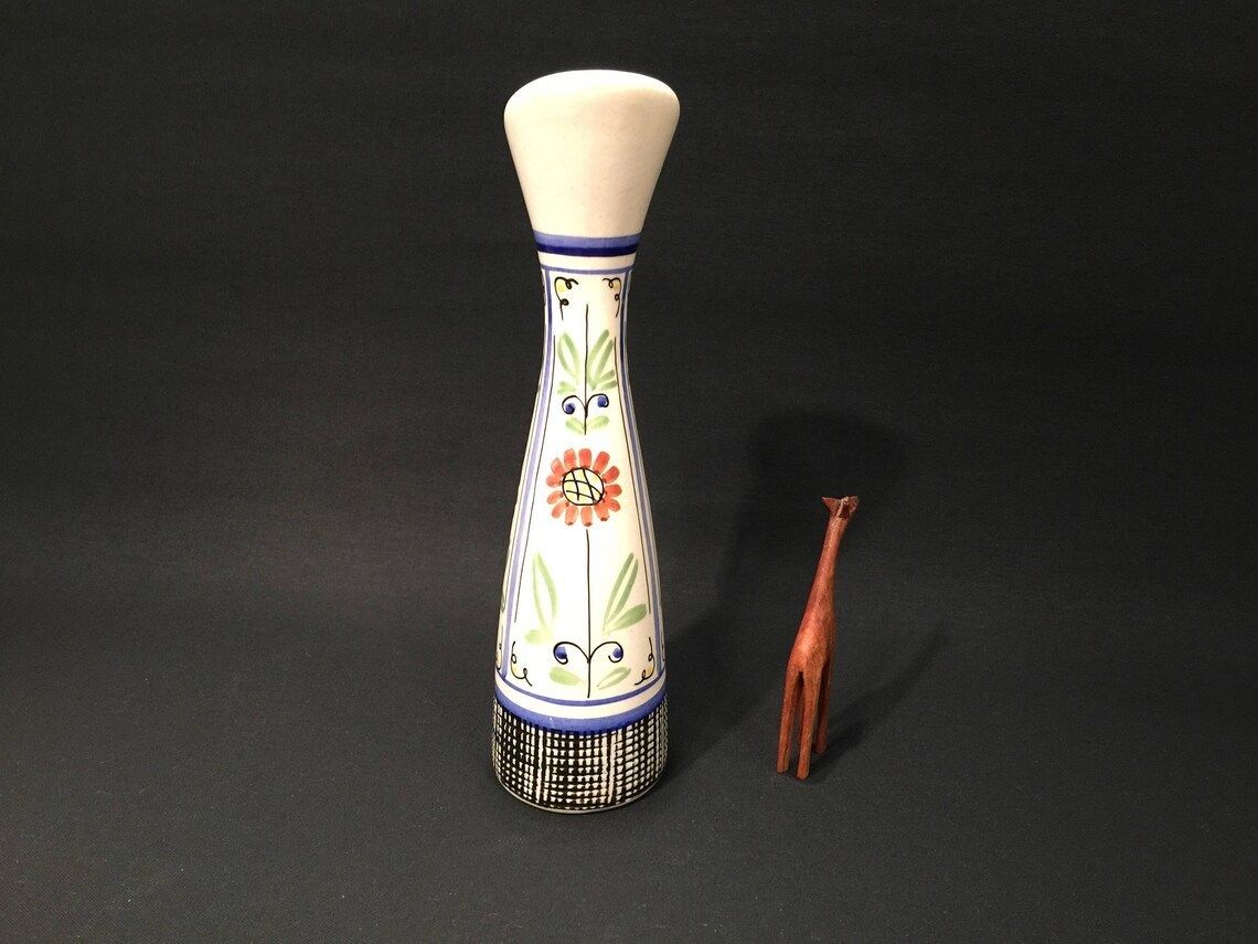 photo furniture Vase Designed By Aksel Sigvald Nielsen For Aksini 1950s Scandinavian Mid Century Interior Decor With Flower Motive
