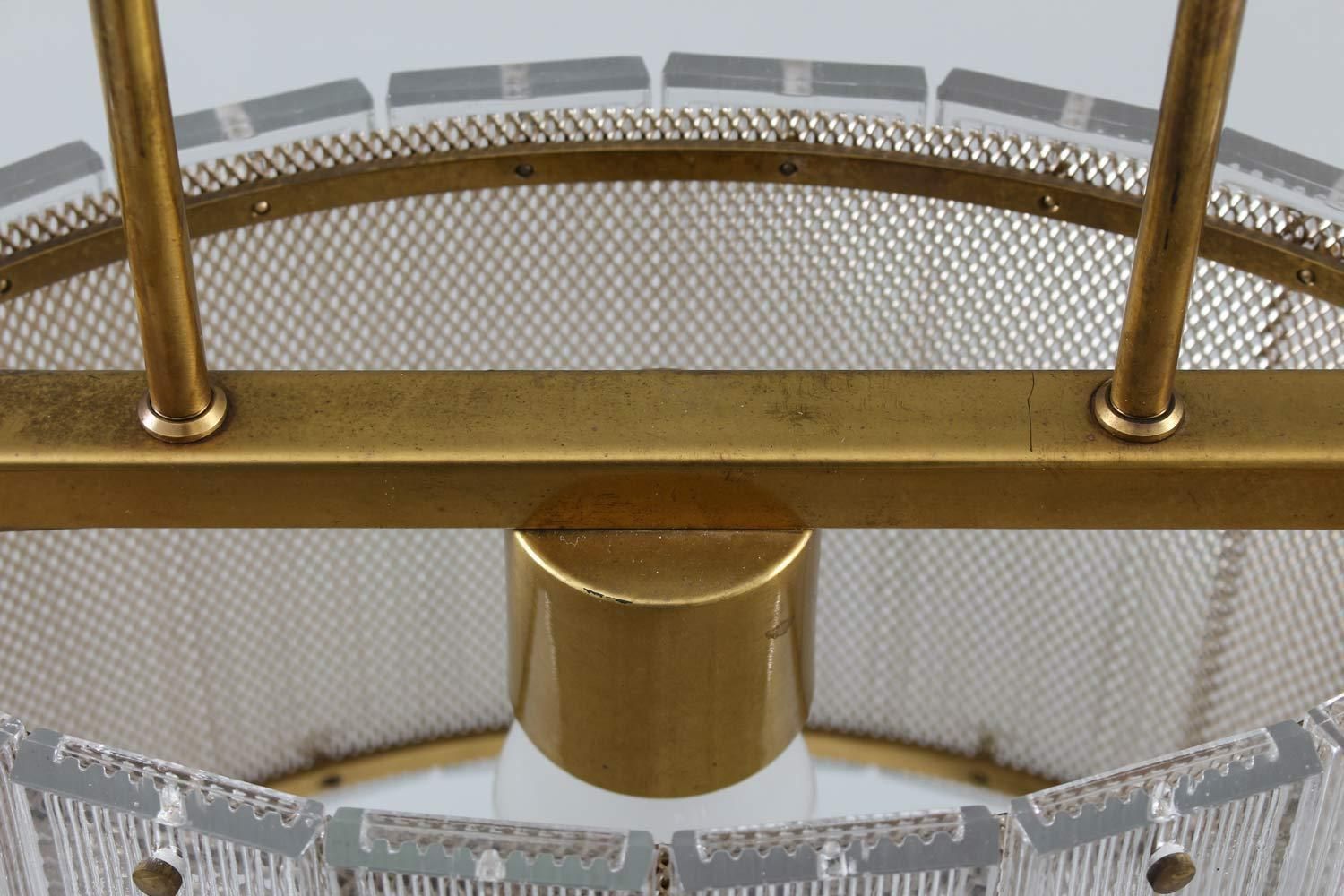 photo furniture Swedish Mid Century Modern Pendant In Glass And Brass By Falkenbergs