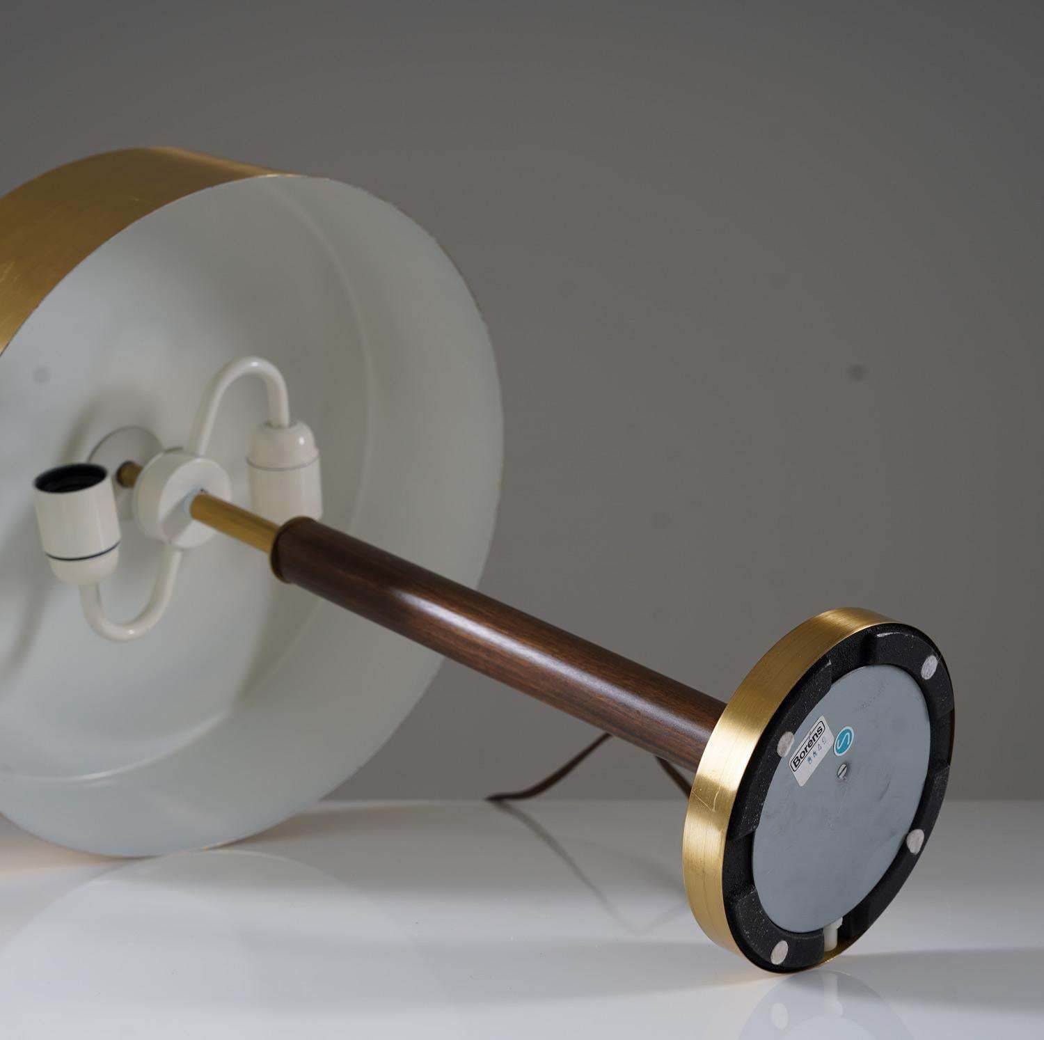 Swedish Mid Century Table Lamp In Brass And Wood By Boréns photo buy