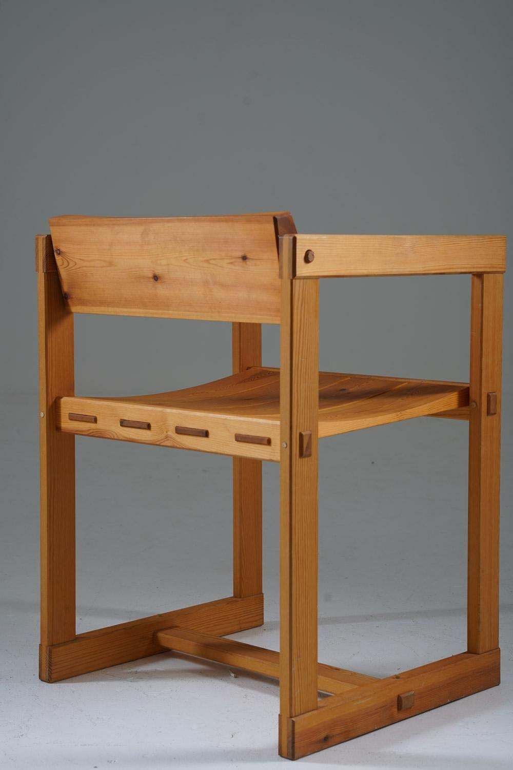 Scandinavian Dining Chairs In Pine, Model Trybo By Edvin Helseth, 1960s photo 1780.0