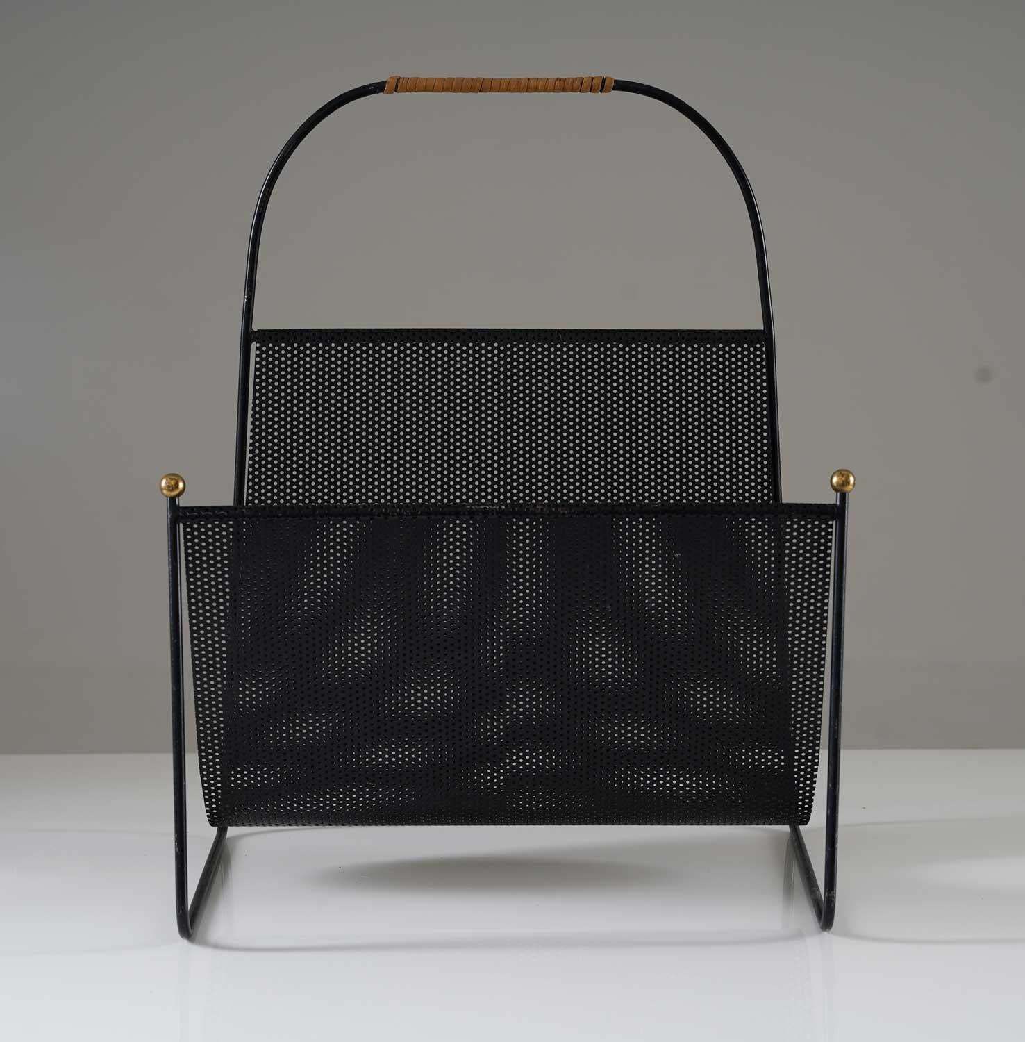 Scandinavian Midcentury Magazine Holder By Ystad Metall