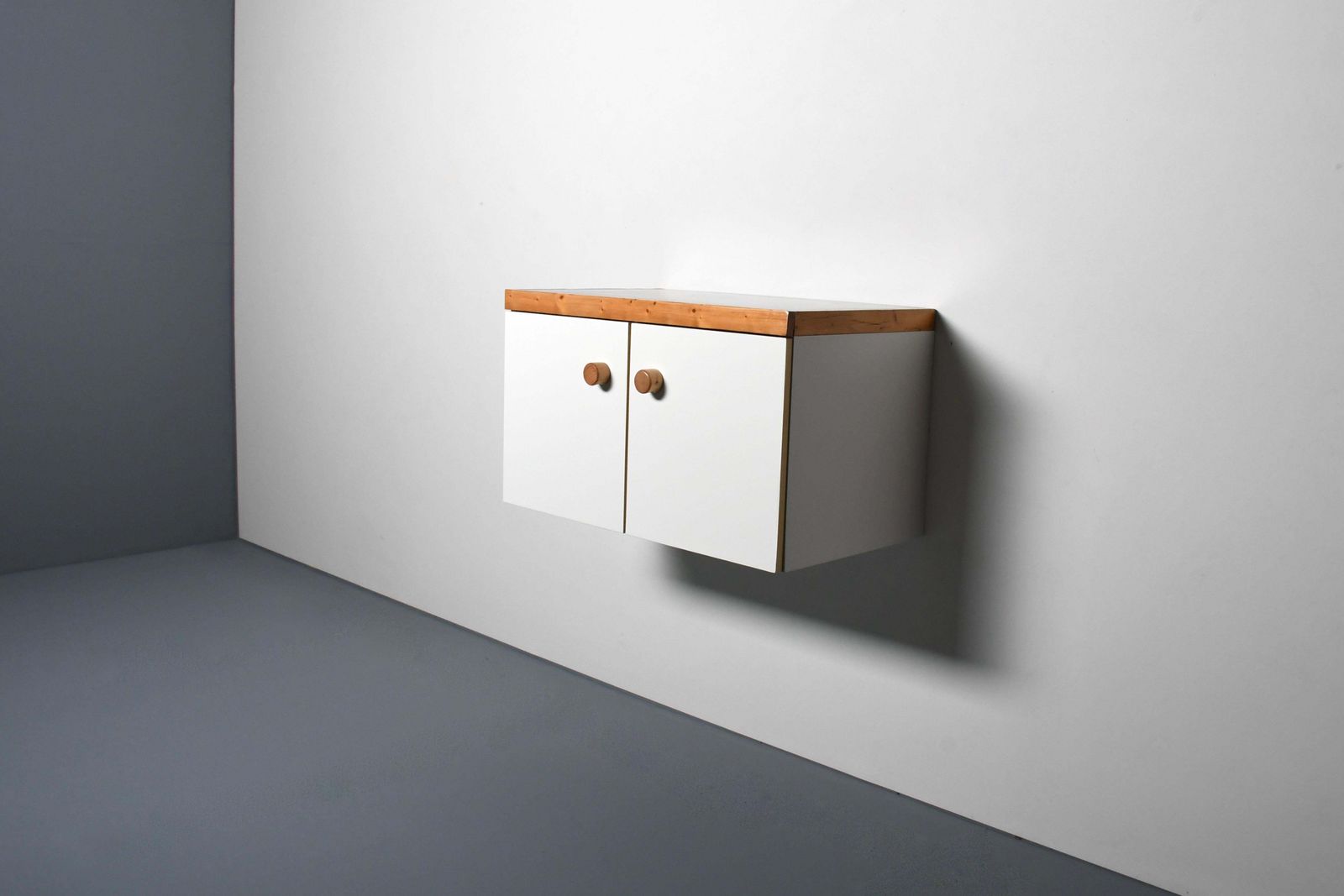 Wall Mounted 'Les Arcs’ Cabinet / Sideboard By Charlotte Perriand, France, 1970s photo furniture