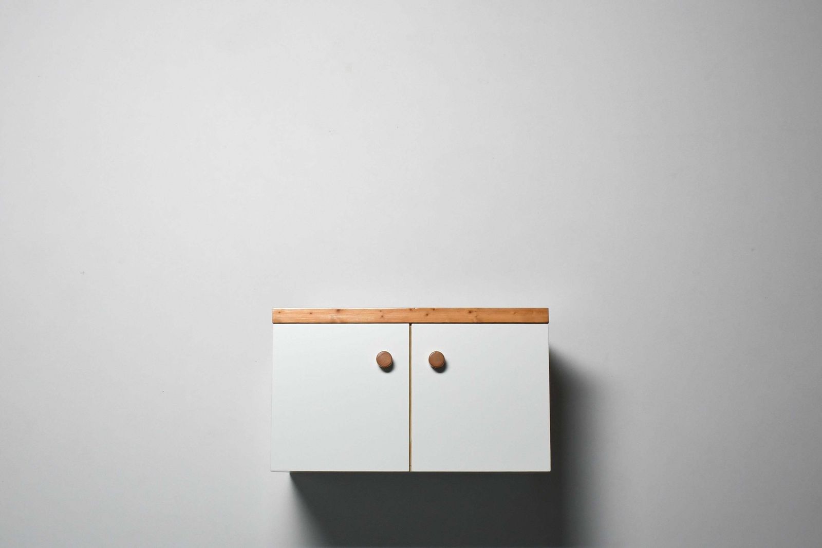 Wall Mounted 'Les Arcs’ Cabinet / Sideboard By Charlotte Perriand, France, 1970s photo vinterior