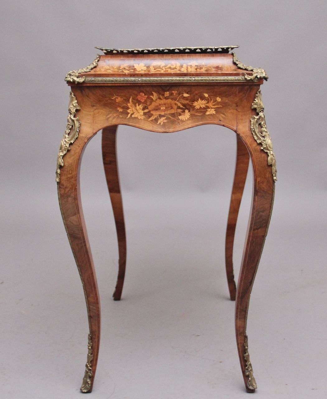 Furniture 19th Century Burr Walnut And Marquetry Jardiniere photo