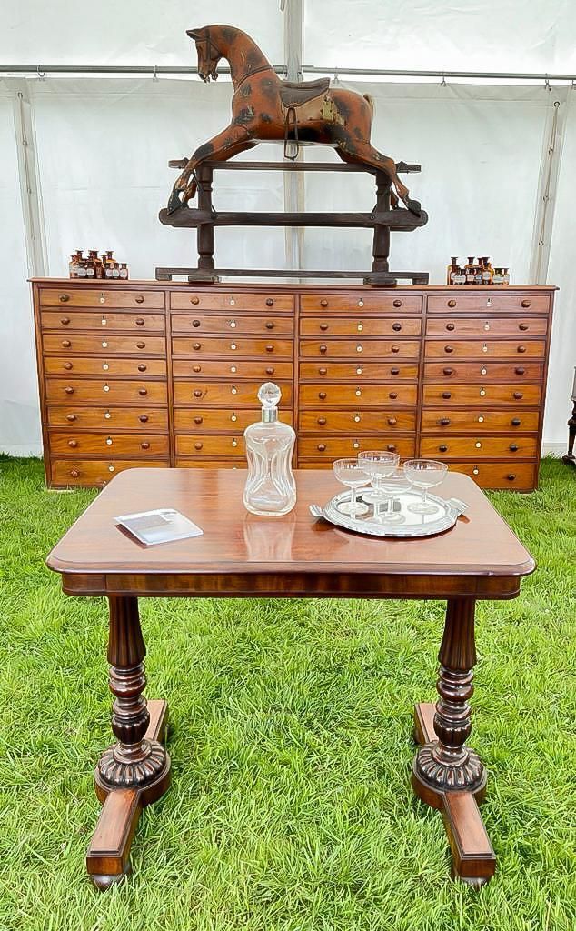 An Exceptional Antique Victorian Flame Mahogany Collectors Specimen Cabinet Drawers From The Hope Department Oxford University Circa 1860.