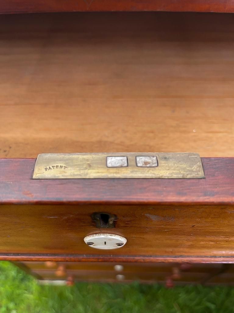 An Exceptional Antique Victorian Flame Mahogany Collectors Specimen Cabinet Drawers From The Hope Department Oxford University Circa 1860. photo Furniture