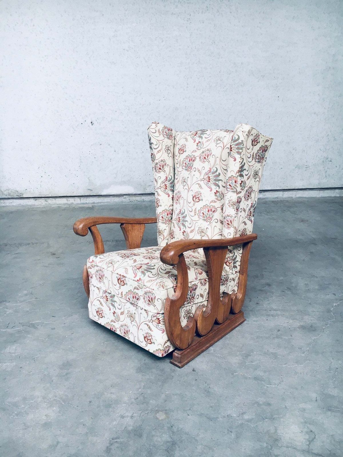 Meubels Fauteuil Met Hoge Vleugelleuning, Begin 20e Eeuws Ontwerp – Set Van 2 photo