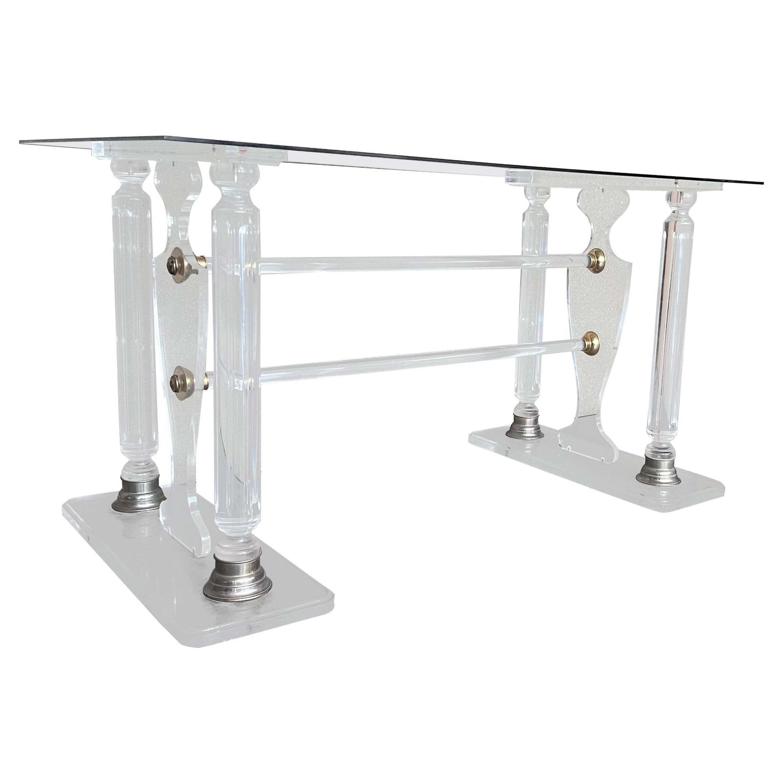 Console ou table à manger en Lucite, dans le style de Karl Springer