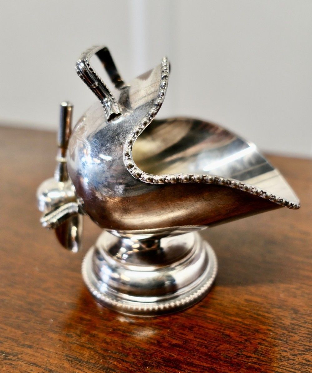 Silver Plated Novelty Sugar Scuttle With Original Scoop photo Home Fixtures