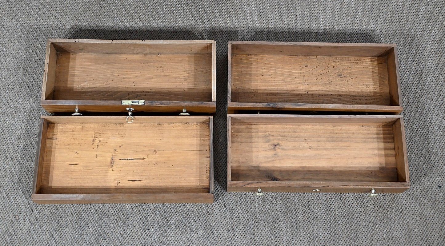 photo vinterior Master's Chest Of Drawers In Solid Walnut, Empire Period, Early 19th Century