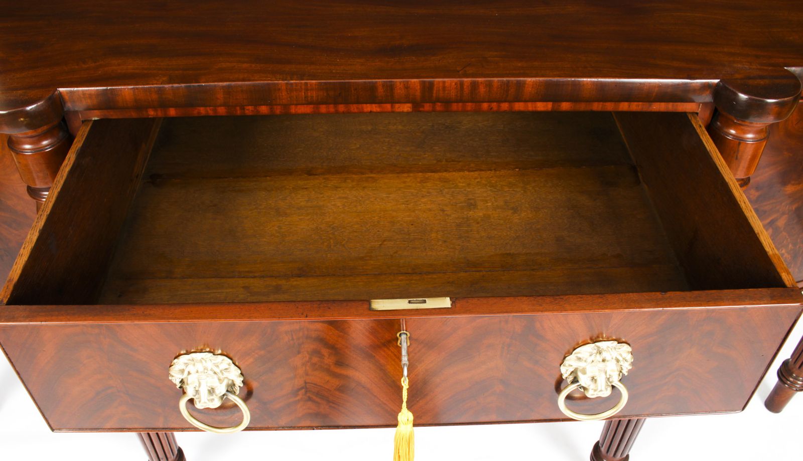 5850.0 Antique George III Scottish Mahogany Bowfront Sideboard Ca 1790  18th C photo