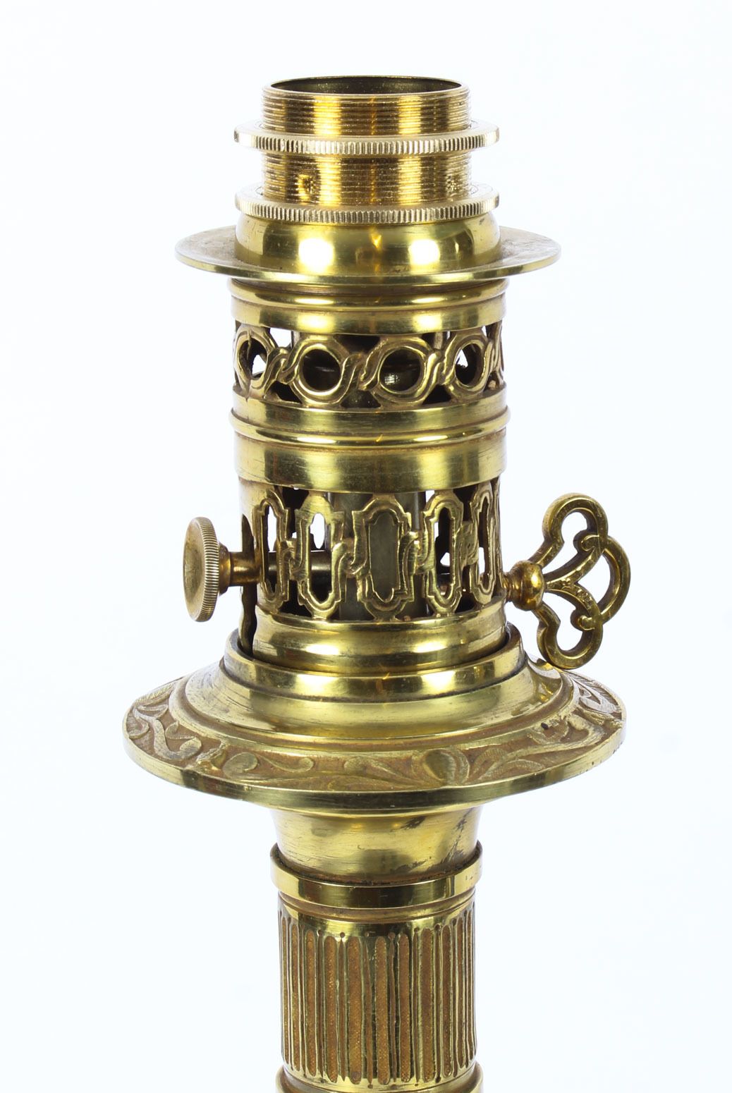 Antique Pair Large French Bleu Celeste Sevres Vases Lamps 19th C photo for sale