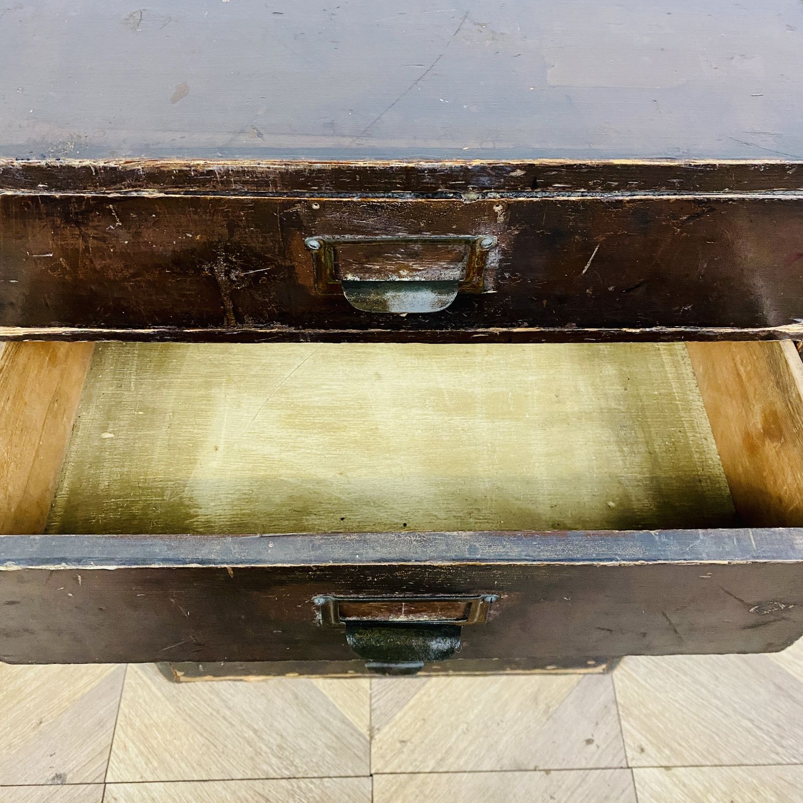 Furniture Industrial Small Pine Drawers, 1920s photo