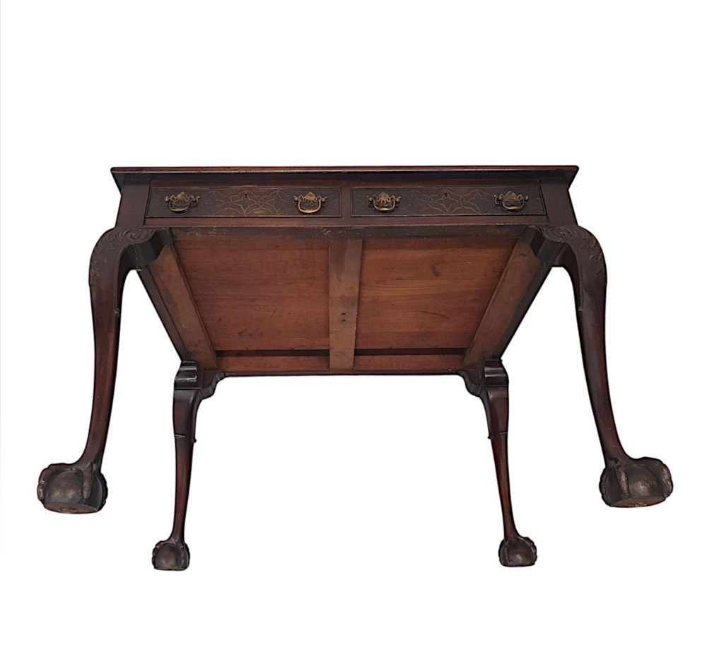 A Stunning Late 19th Century Desk In The Thomas Chippendale Manner photo vintage