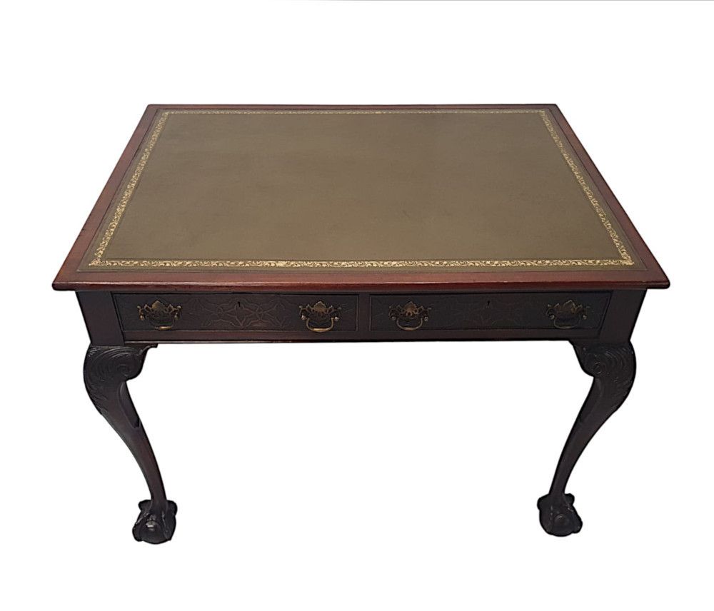 Furniture A Stunning Late 19th Century Desk In The Thomas Chippendale Manner photo