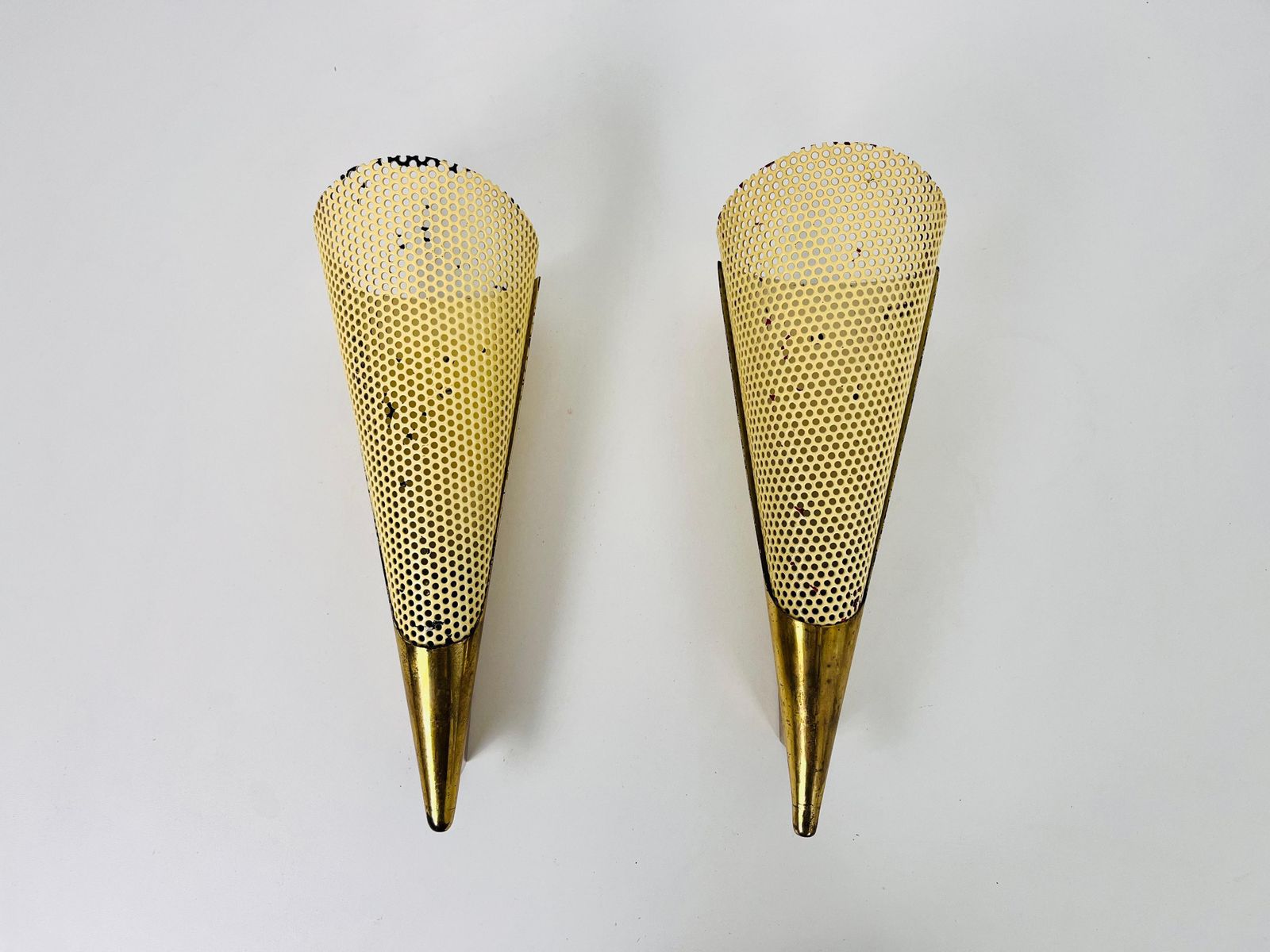 Pair Of 2 Brass Sconces By Maison Lunel, 1960, France photo furniture