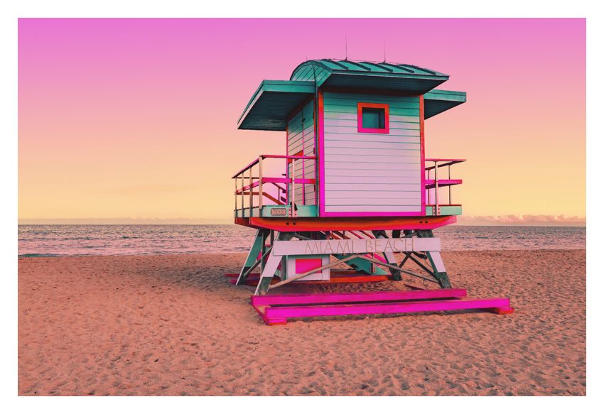Miami Lifeguard Cabin 20x24" Archival Pigment Print