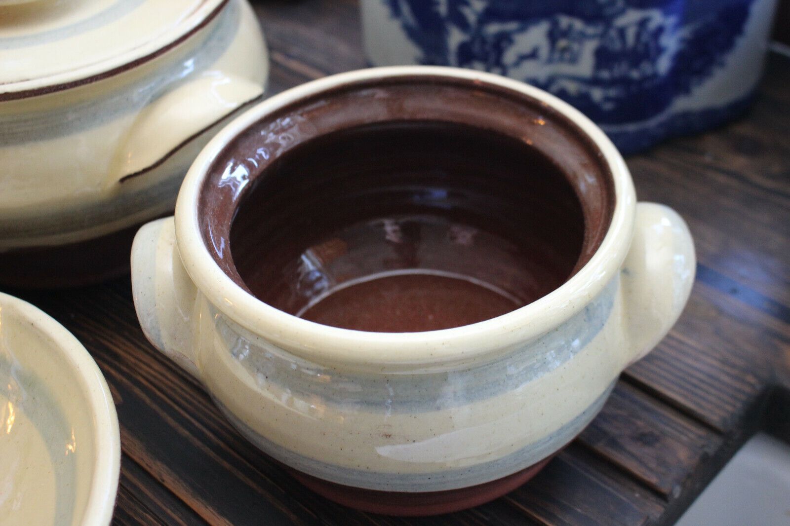 A Quality Set Of Hand Thrown Earthenware Cooking Pots And Vessels, Tagine Etc photo buy