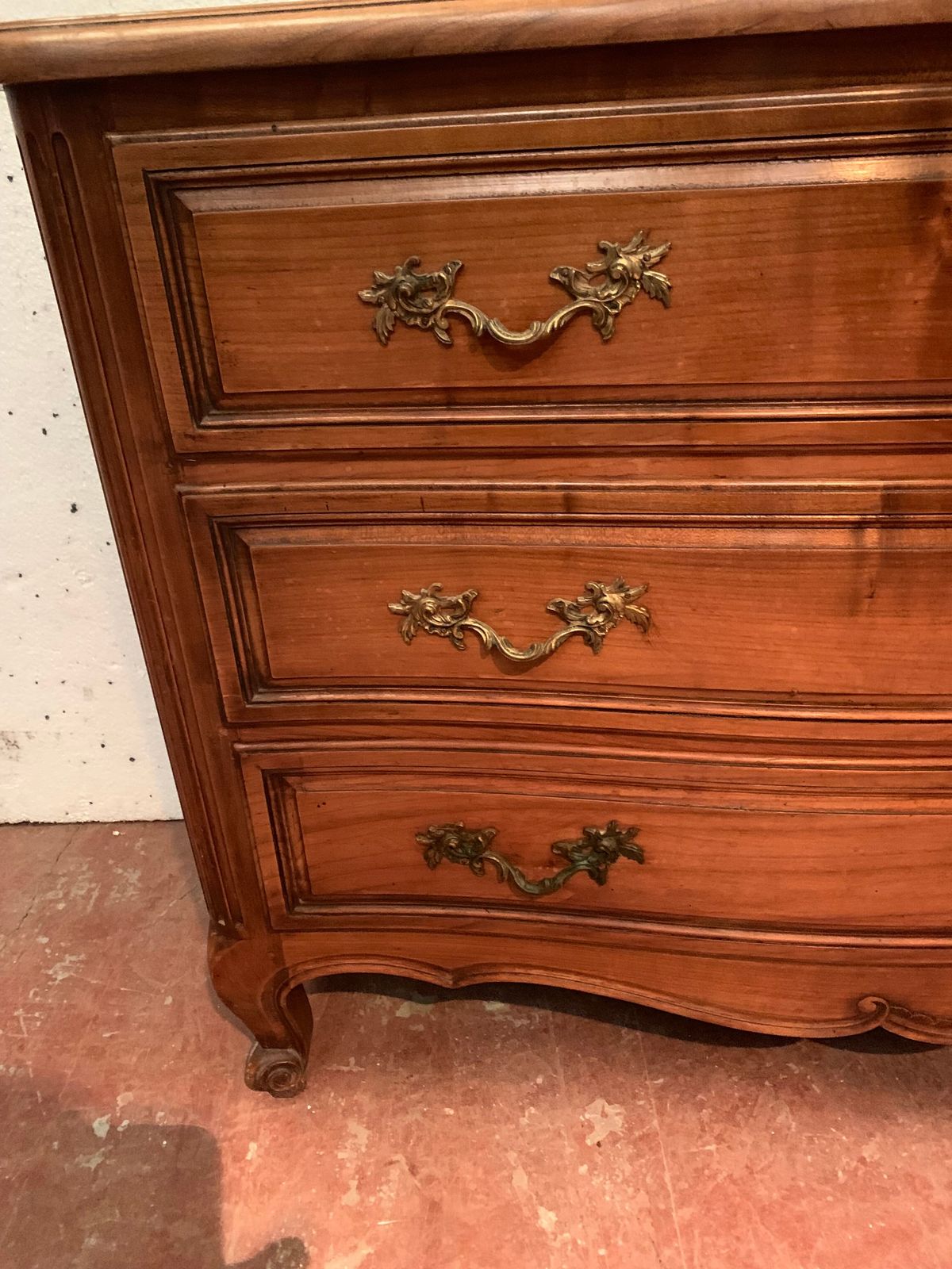Chest Of Drawers With Curved Facade In The Provençal Style Of The 20th Century photo vintage