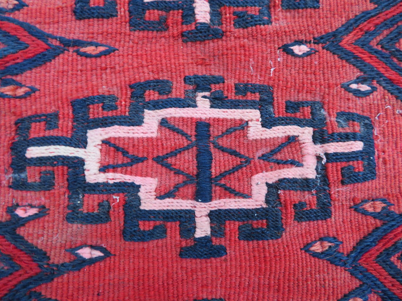 Early Antique Saryk Tekke Turkmen Chuval.Complete With Back.Flat Woven Details. Mid 19th Century . photo Textiles