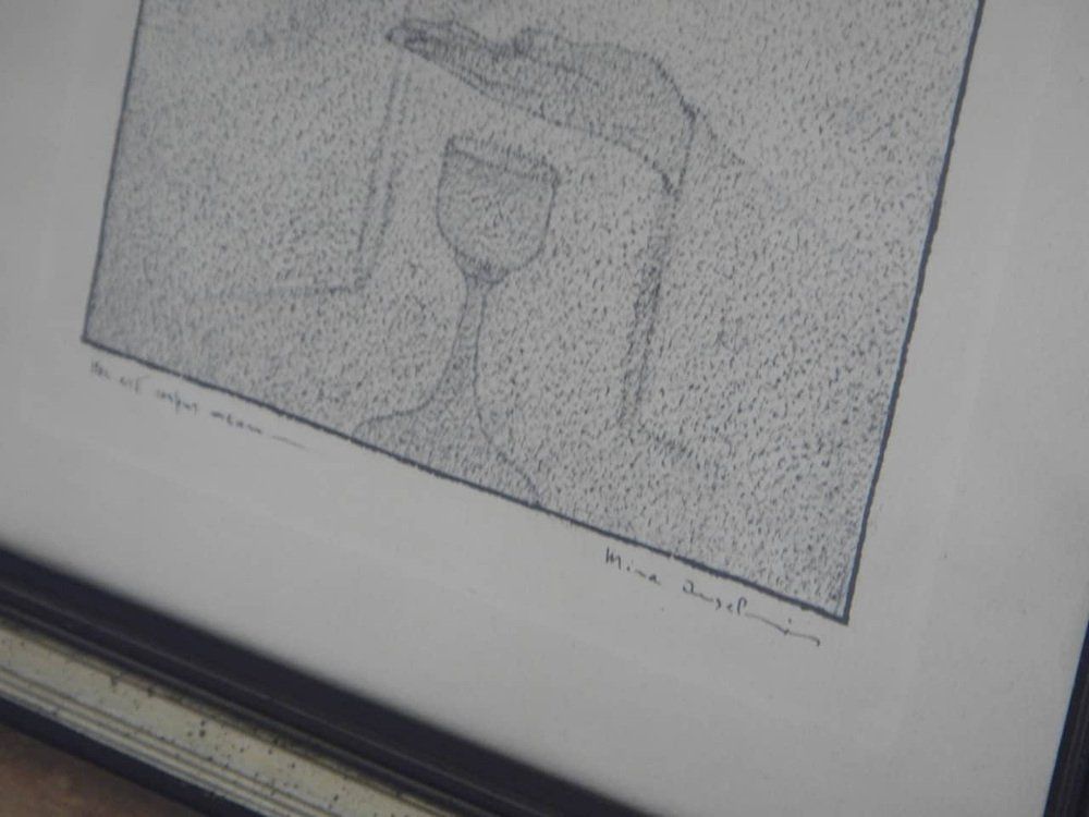 Mina Anselmi  Hoc Est Corpus Meum  1939  Charcoal Drawing  Framed photo buy