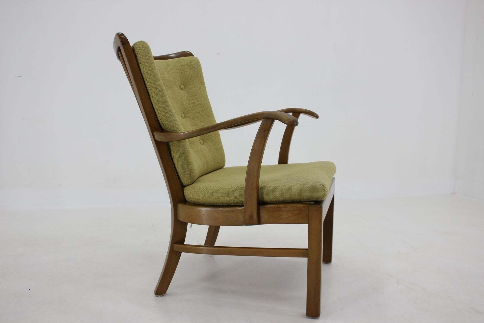 1940s Fritz Hansen Beech Armchair By Soren Hansen Model 1628 , Denmark photo 1218.0