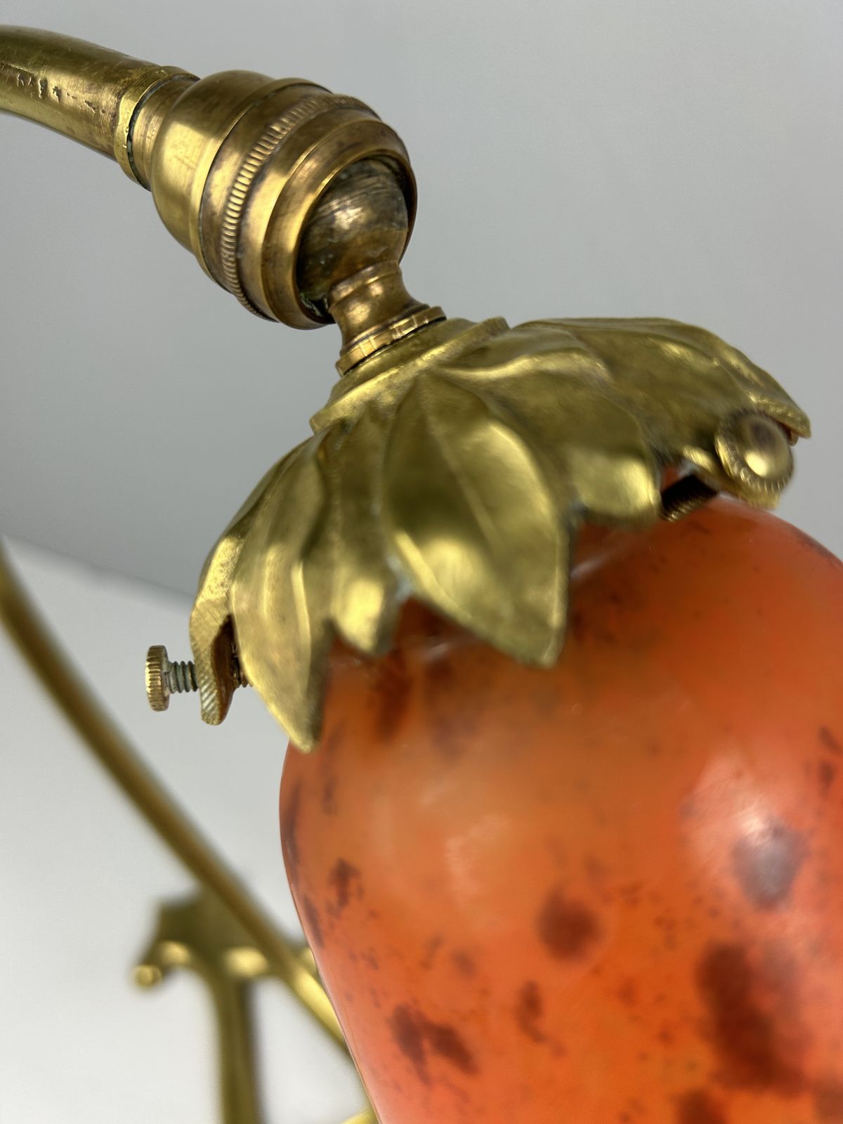 A Daum Nancy Art Nouveau Col De Cygne Desk Lamp, France Circa 1920. photo furniture