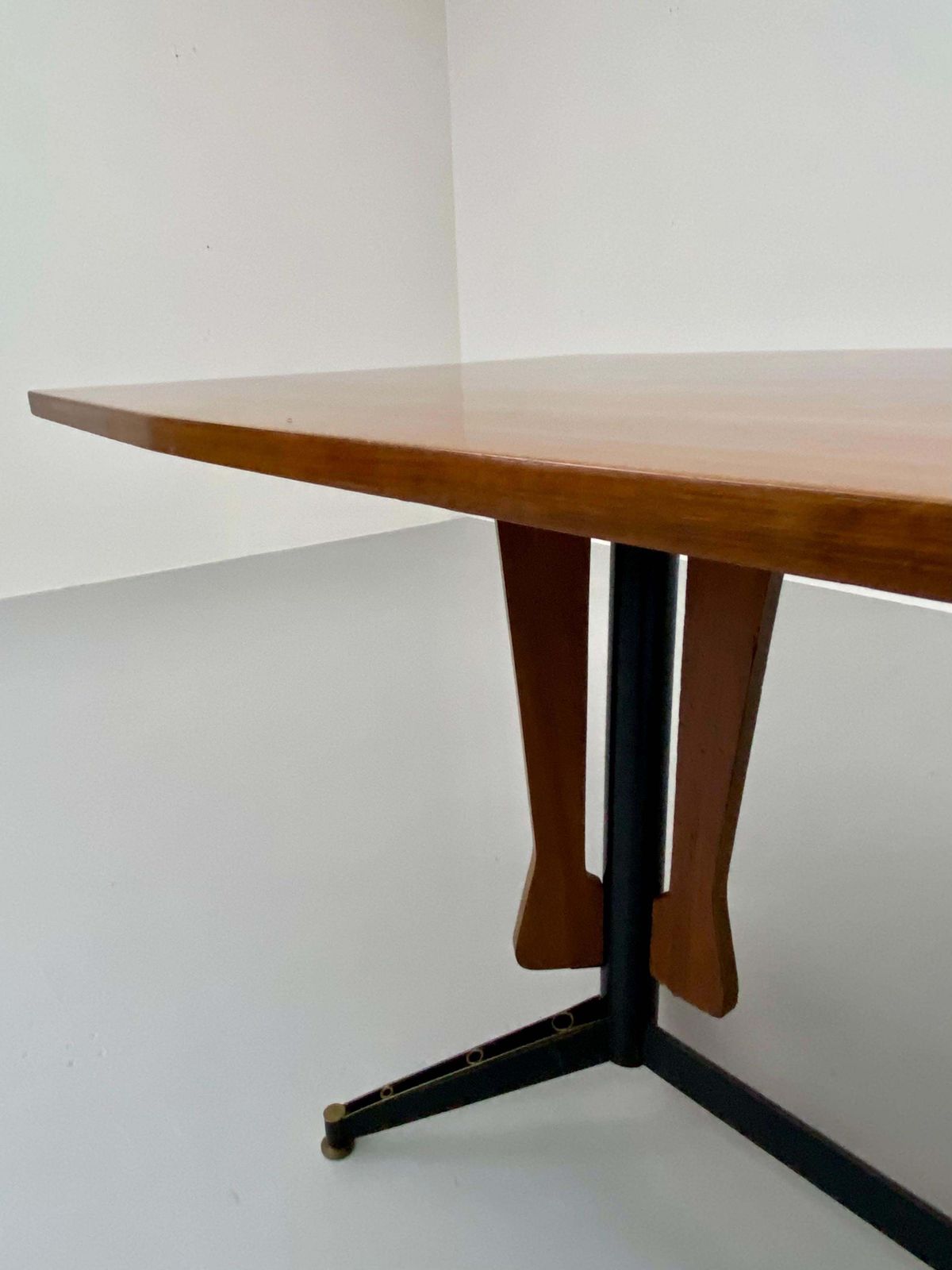 Carlo Ratti Dining Table In Wood And Metal, Italy, 1960's photo 3097.12
