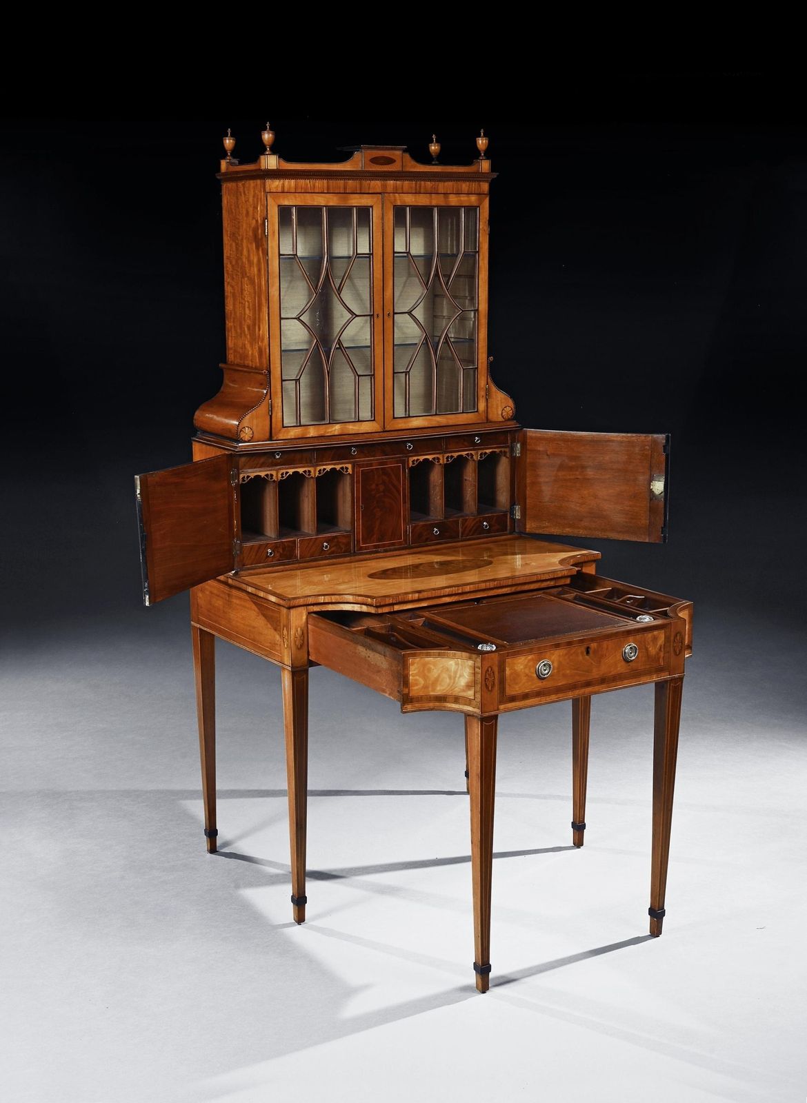An Important 18th Century George III Satinwood And Sabicu Writing Cabinet photo Furniture