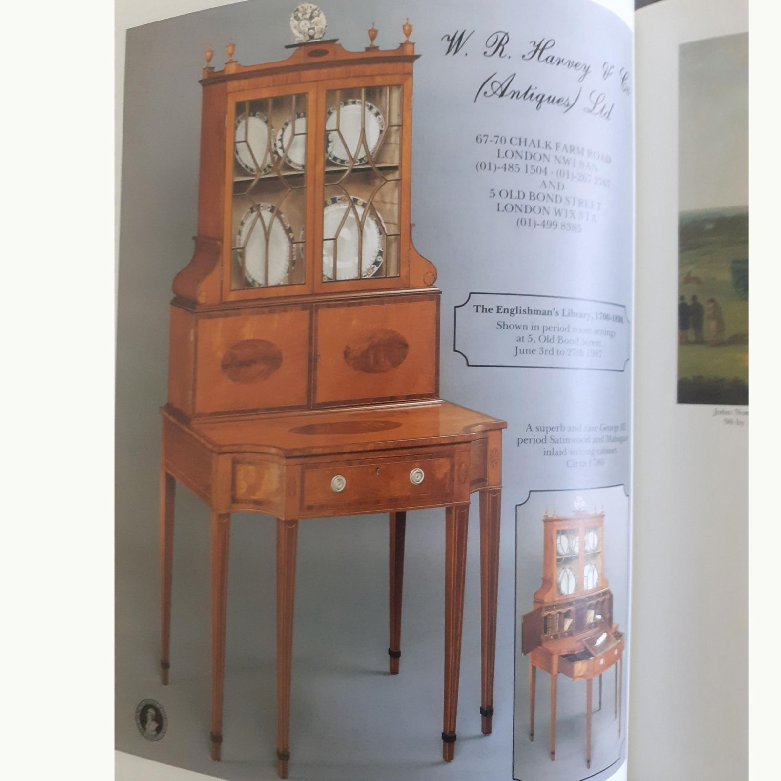 An Important 18th Century George III Satinwood And Sabicu Writing Cabinet photo 44500.0