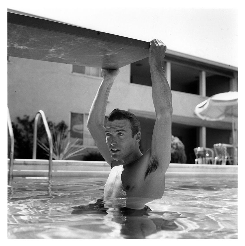 Clint Takes A Swim 20x20" Silver Gelatin Fibre Print